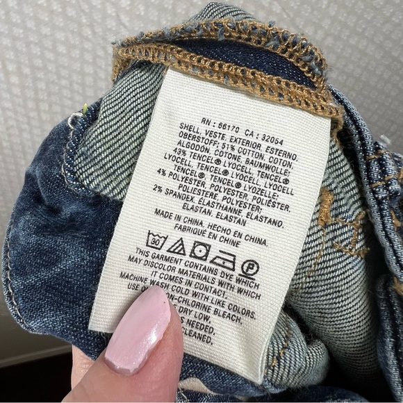 Anthropologie Pilcro Dark Wash High Rise Crop Wide Leg Jeans - Picture 6 of 6